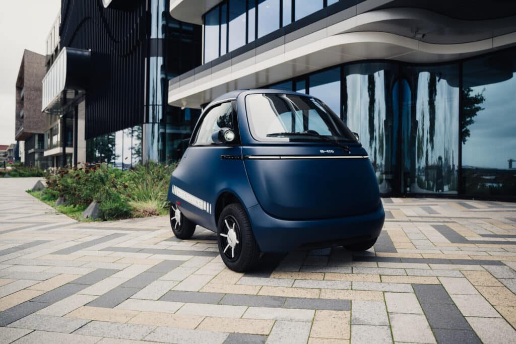 large Microlino Competizione Barcelona Blue Matt