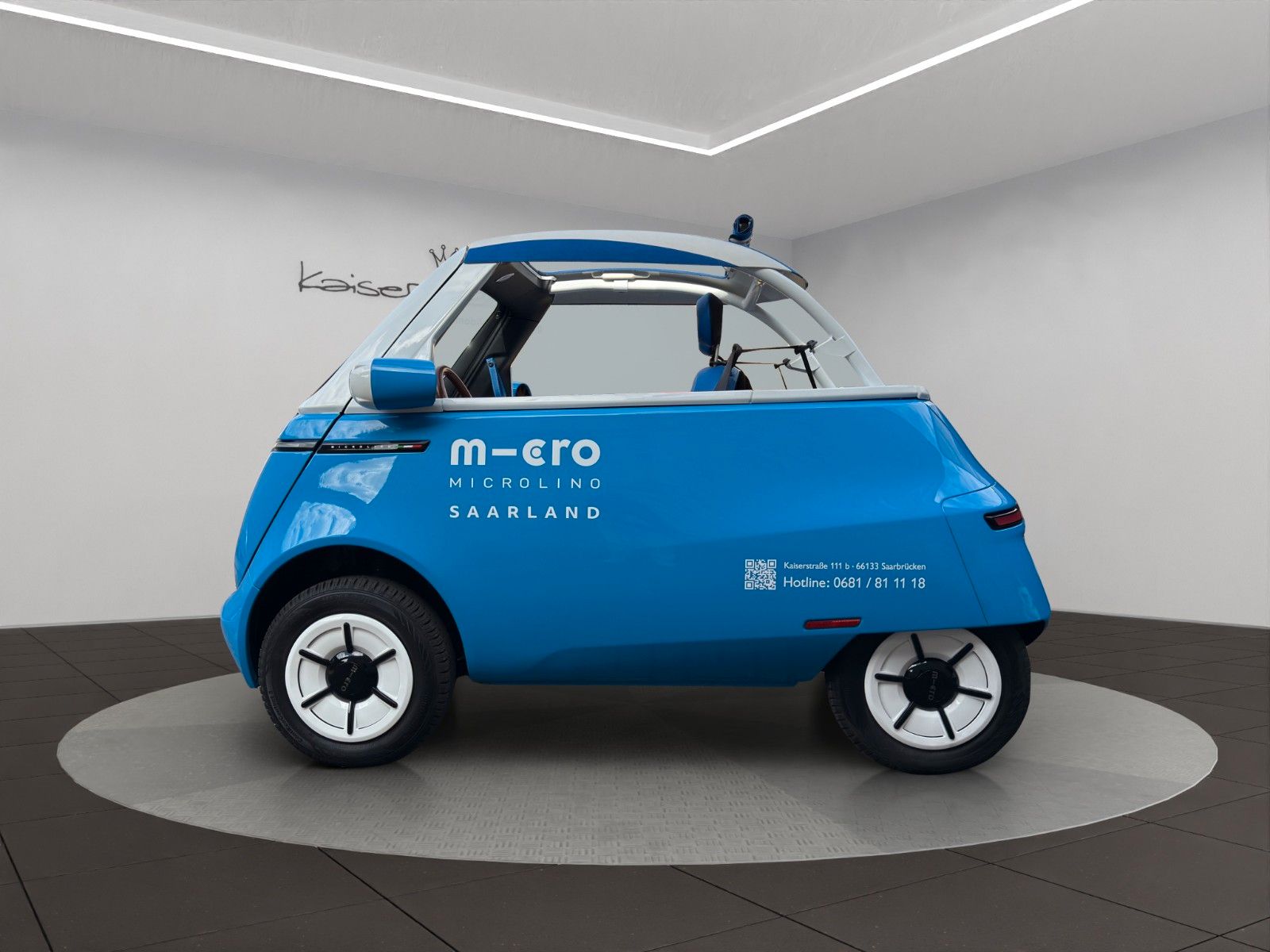 Fahrzeugabbildung Microlino Spiaggina 12/99 Portofino Blue