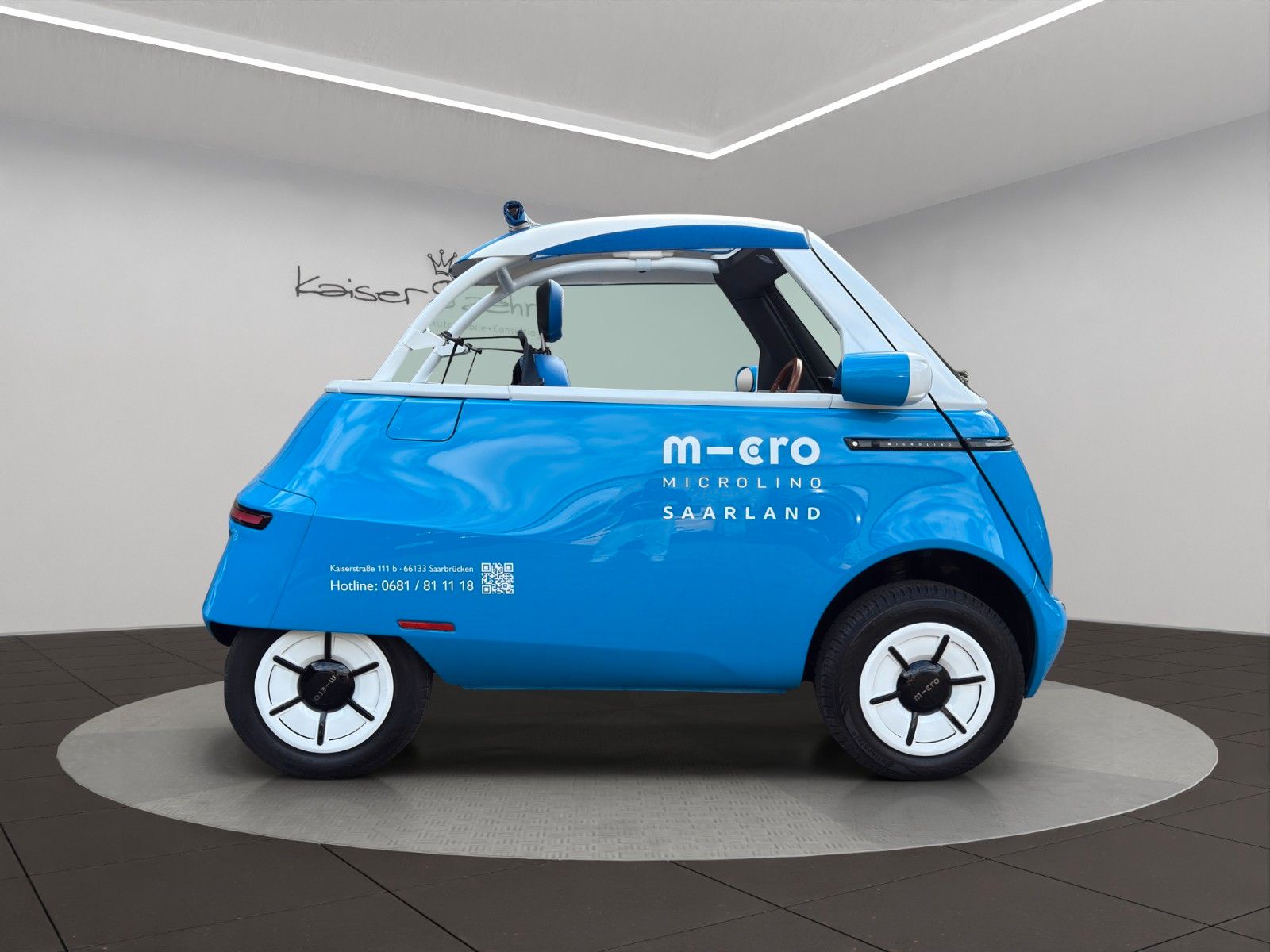 Fahrzeugabbildung Microlino Spiaggina 12/99 Portofino Blue