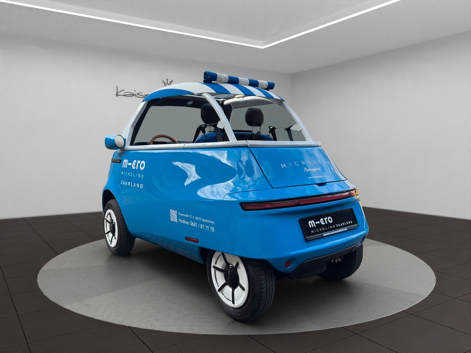 Fahrzeugabbildung Microlino Spiaggina 12/99 Portofino Blue